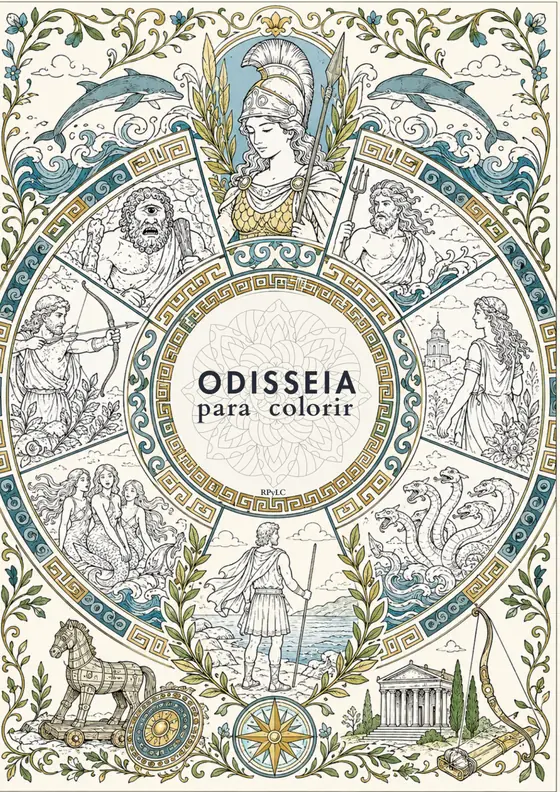 Capa do livro ODISSEIA para colorir
